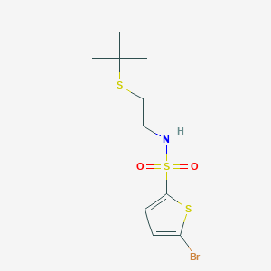 molecular formula C10H16BrNO2S3 B4089702 5-bromo-N-[2-(tert-butylsulfanyl)ethyl]thiophene-2-sulfonamide 