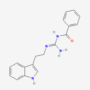 molecular formula C18H18N4O B4089722 N-(imino{[2-(1H-indol-3-yl)ethyl]amino}methyl)benzamide 