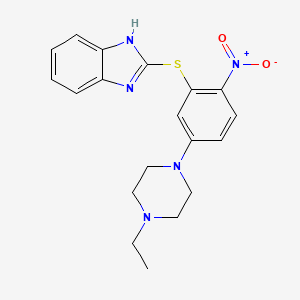 2-{[5-(4-ethyl-1-piperazinyl)-2-nitrophenyl]thio}-1H-benzimidazole