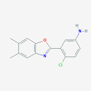 4-Chloro-3-(5,6-dimethyl-1,3-benzoxazol-2-yl)aniline