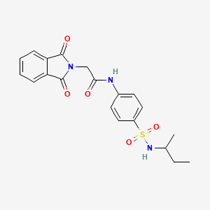 molecular formula C20H21N3O5S B4089757 N-[4-(butan-2-ylsulfamoyl)phenyl]-2-(1,3-dioxo-1,3-dihydro-2H-isoindol-2-yl)acetamide 