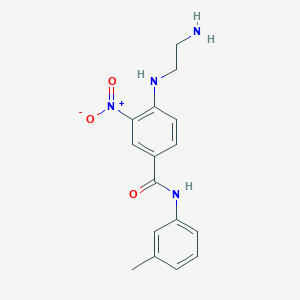 4-(2-aminoethylamino)-N-(3-methylphenyl)-3-nitrobenzamide