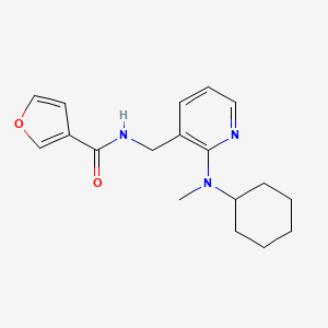 molecular formula C18H23N3O2 B4089764 N-({2-[cyclohexyl(methyl)amino]-3-pyridinyl}methyl)-3-furamide 