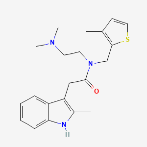 N-[2-(dimethylamino)ethyl]-2-(2-methyl-1H-indol-3-yl)-N-[(3-methyl-2-thienyl)methyl]acetamide