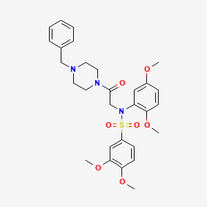 molecular formula C29H35N3O7S B4089831 N-[2-(4-Benzyl-piperazin-1-yl)-2-oxo-ethyl]-N-(2,5-dimethoxy-phenyl)-3,4-dimethoxy-benzenesulfonamide 