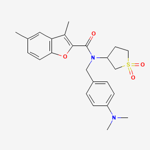 N-[4-(dimethylamino)benzyl]-N-(1,1-dioxidotetrahydro-3-thienyl)-3,5-dimethyl-1-benzofuran-2-carboxamide