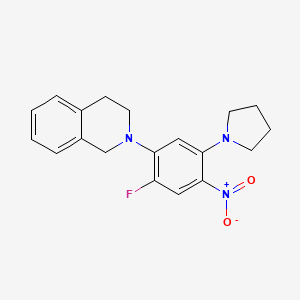 molecular formula C19H20FN3O2 B4089858 2-[2-Fluoro-4-nitro-5-(pyrrolidin-1-YL)phenyl]-1,2,3,4-tetrahydroisoquinoline 