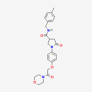 N-(4-methylbenzyl)-1-{4-[2-(morpholin-4-yl)-2-oxoethoxy]phenyl}-5-oxopyrrolidine-3-carboxamide