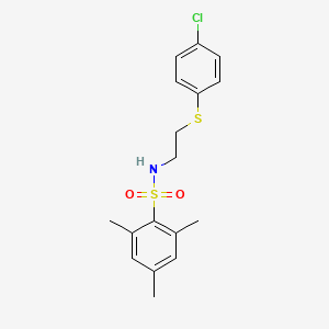 N-{2-[(4-chlorophenyl)sulfanyl]ethyl}-2,4,6-trimethylbenzenesulfonamide