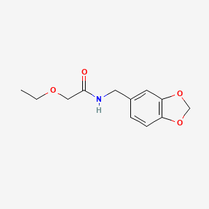 molecular formula C12H15NO4 B4089896 N-(1,3-benzodioxol-5-ylmethyl)-2-ethoxyacetamide 