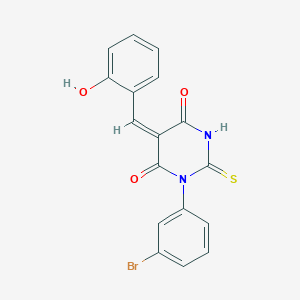 1-(3-bromophenyl)-5-(2-hydroxybenzylidene)-2-thioxodihydro-4,6(1H,5H)-pyrimidinedione