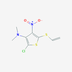 molecular formula C8H9ClN2O2S2 B4089951 2-chloro-N,N-dimethyl-4-nitro-5-(vinylthio)-3-thiophenamine 