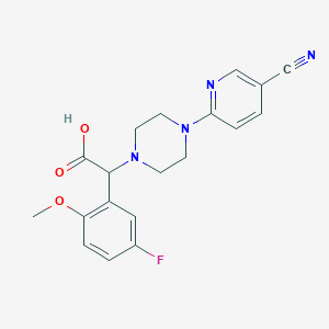 2-[4-(5-Cyanopyridin-2-yl)piperazin-1-yl]-2-(5-fluoro-2-methoxyphenyl)acetic acid