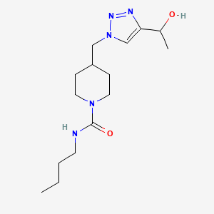 molecular formula C15H27N5O2 B4089973 N-butyl-4-{[4-(1-hydroxyethyl)-1H-1,2,3-triazol-1-yl]methyl}-1-piperidinecarboxamide 