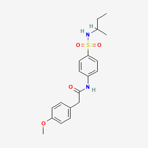 molecular formula C19H24N2O4S B4089995 N-{4-[(BUTAN-2-YL)SULFAMOYL]PHENYL}-2-(4-METHOXYPHENYL)ACETAMIDE 