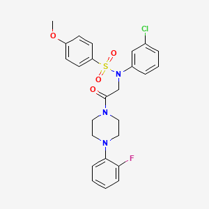 N-(3-Chloro-phenyl)-N-{2-[4-(2-fluoro-phenyl)-piperazin-1-yl]-2-oxo-ethyl}-4-methoxy-benzenesulfonamide