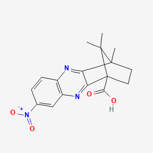 12,15,15-trimethyl-6-nitro-3,10-diazatetracyclo[10.2.1.0~2,11~.0~4,9~]pentadeca-2(11),3,5,7,9-pentaene-1-carboxylic acid