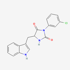 3-(3-chlorophenyl)-5-(1H-indol-3-ylmethyl)imidazolidine-2,4-dione