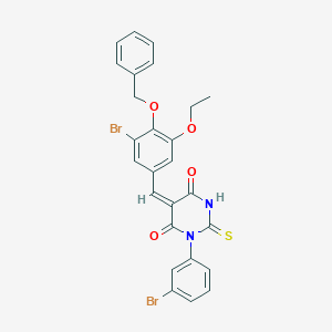 5-[4-(benzyloxy)-3-bromo-5-ethoxybenzylidene]-1-(3-bromophenyl)-2-thioxodihydro-4,6(1H,5H)-pyrimidinedione