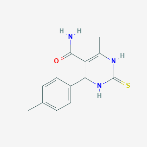 6-Methyl-4-(4-methylphenyl)-2-thioxo-1,2,3,4-tetrahydropyrimidine-5-carboxamide