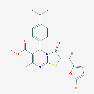 methyl 2-[(5-bromo-2-furyl)methylene]-5-(4-isopropylphenyl)-7-methyl-3-oxo-2,3-dihydro-5H-[1,3]thiazolo[3,2-a]pyrimidine-6-carboxylate