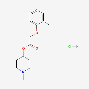 molecular formula C15H22ClNO3 B4090041 (1-methylpiperidin-4-yl) 2-(2-methylphenoxy)acetate;hydrochloride 