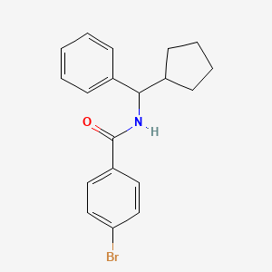 molecular formula C19H20BrNO B4090055 4-bromo-N-[cyclopentyl(phenyl)methyl]benzamide 