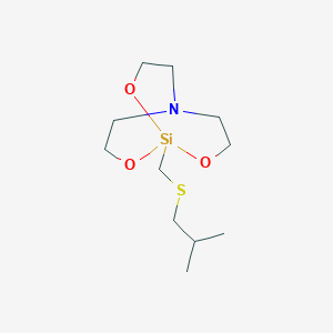 molecular formula C11H23NO3SSi B409006 1-异丁基硫烷基甲基-2,8,9-三氧杂-5-氮杂-1-硅杂-双环[3.3.3]十一烷 