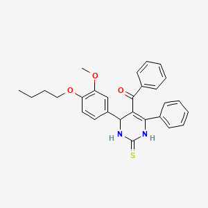 molecular formula C28H28N2O3S B4090092 [4-(4-butoxy-3-methoxyphenyl)-6-phenyl-2-thioxo-1,2,3,4-tetrahydro-5-pyrimidinyl](phenyl)methanone 