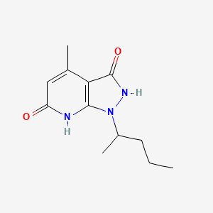 molecular formula C12H17N3O2 B4090100 3-hydroxy-4-methyl-1-(1-methylbutyl)-1,7-dihydro-6H-pyrazolo[3,4-b]pyridin-6-one 