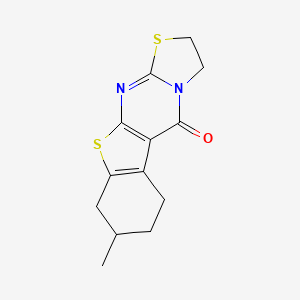 8-methyl-2,3,6,7,8,9-hexahydro-5H-[1]benzothieno[2,3-d][1,3]thiazolo[3,2-a]pyrimidin-5-one