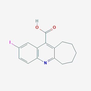 molecular formula C15H14INO2 B4090119 2-iodo-7,8,9,10-tetrahydro-6H-cyclohepta[b]quinoline-11-carboxylic acid 