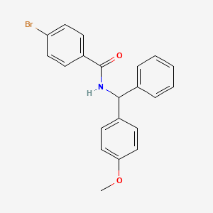 4-bromo-N-[(4-methoxyphenyl)(phenyl)methyl]benzamide