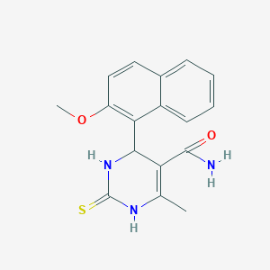 4-(2-Methoxy-1-naphthyl)-6-methyl-2-thioxo-1,2,3,4-tetrahydro-5-pyrimidinecarboxamide