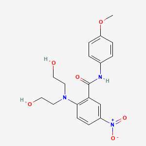 molecular formula C18H21N3O6 B4090150 2-[bis(2-hydroxyethyl)amino]-N-(4-methoxyphenyl)-5-nitrobenzamide 