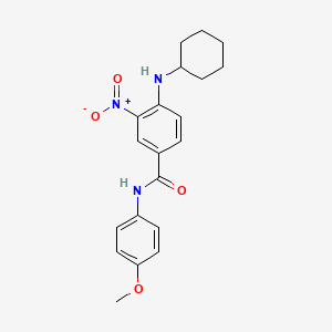 molecular formula C20H23N3O4 B4090162 4-(cyclohexylamino)-N-(4-methoxyphenyl)-3-nitrobenzamide 