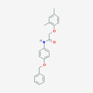 molecular formula C23H23NO3 B409017 N-[4-(benzyloxy)phenyl]-2-(2,4-dimethylphenoxy)acetamide 