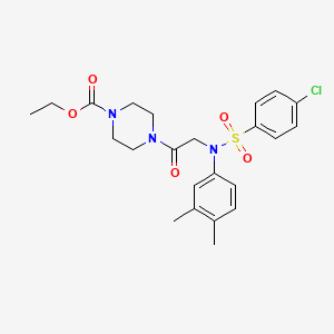 molecular formula C23H28ClN3O5S B4090170 ethyl 4-{N-[(4-chlorophenyl)sulfonyl]-N-(3,4-dimethylphenyl)glycyl}piperazine-1-carboxylate 