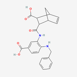 molecular formula C23H22N2O5 B4090176 3-[[2-(Benzylamino)-5-carboxyphenyl]carbamoyl]bicyclo[2.2.1]hept-5-ene-2-carboxylic acid 