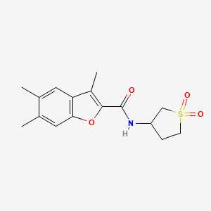 molecular formula C16H19NO4S B4090189 N-(1,1-dioxidotetrahydro-3-thienyl)-3,5,6-trimethyl-1-benzofuran-2-carboxamide 