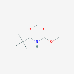 molecular formula C8H17NO3 B040902 Methyl N-(1-methoxy-2,2-dimethylpropyl)carbamate CAS No. 122716-71-6