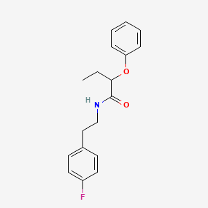 molecular formula C18H20FNO2 B4090229 N-[2-(4-fluorophenyl)ethyl]-2-phenoxybutanamide 