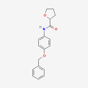 molecular formula C18H19NO3 B4090232 N-[4-(benzyloxy)phenyl]oxolane-2-carboxamide 