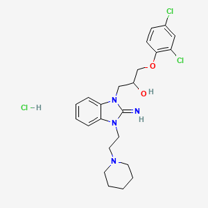 1-(2,4-dichlorophenoxy)-3-(2-imino-3-(2-(piperidin-1-yl)ethyl)-2,3-dihydro-1H-benzo[d]imidazol-1-yl)propan-2-ol hydrochloride