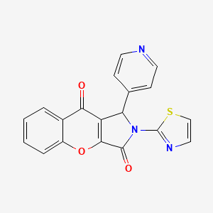 molecular formula C19H11N3O3S B4090272 1-(PYRIDIN-4-YL)-2-(1,3-THIAZOL-2-YL)-1H,2H,3H,9H-CHROMENO[2,3-C]PYRROLE-3,9-DIONE 