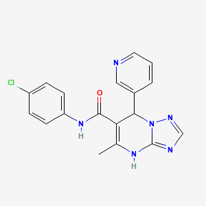 N-(4-chlorophenyl)-5-methyl-7-(pyridin-3-yl)-4,7-dihydro[1,2,4]triazolo[1,5-a]pyrimidine-6-carboxamide