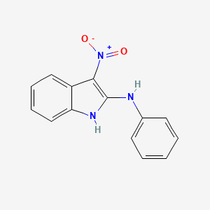 molecular formula C14H11N3O2 B4090284 3-nitro-N-phenyl-1H-indol-2-amine CAS No. 61645-62-3