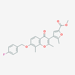 methyl 4-{7-[(4-fluorobenzyl)oxy]-2,8-dimethyl-4-oxo-4H-chromen-3-yl}-5-methyl-2-furoate