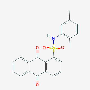 molecular formula C22H17NO4S B409031 N-(2,5-dimethylphenyl)-9,10-dioxo-9,10-dihydro-1-anthracenesulfonamide 
