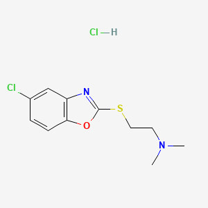 molecular formula C11H14Cl2N2OS B4090320 {2-[(5-chloro-1,3-benzoxazol-2-yl)thio]ethyl}dimethylamine hydrochloride 